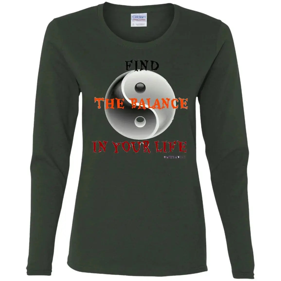 The Balance - Ladies LS T-Shirt CustomCat
