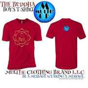 The Buddha - Boys' Cotton T-Shirt CustomCat