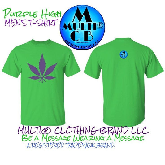 Purple High - Men's - 5.3 oz. T-Shirt CustomCat
