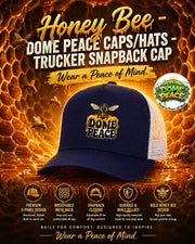 Honey Bee - Dome Peace Caps/Hats - Trucker Snapback Cap