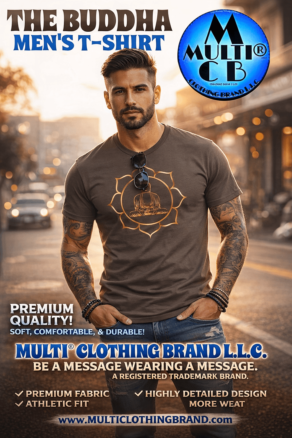 The Buddha - Men's - SS T-Shirt CustomCat