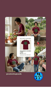 The Flower Of Life - Men - 5.3 oz. T-Shirt CustomCat