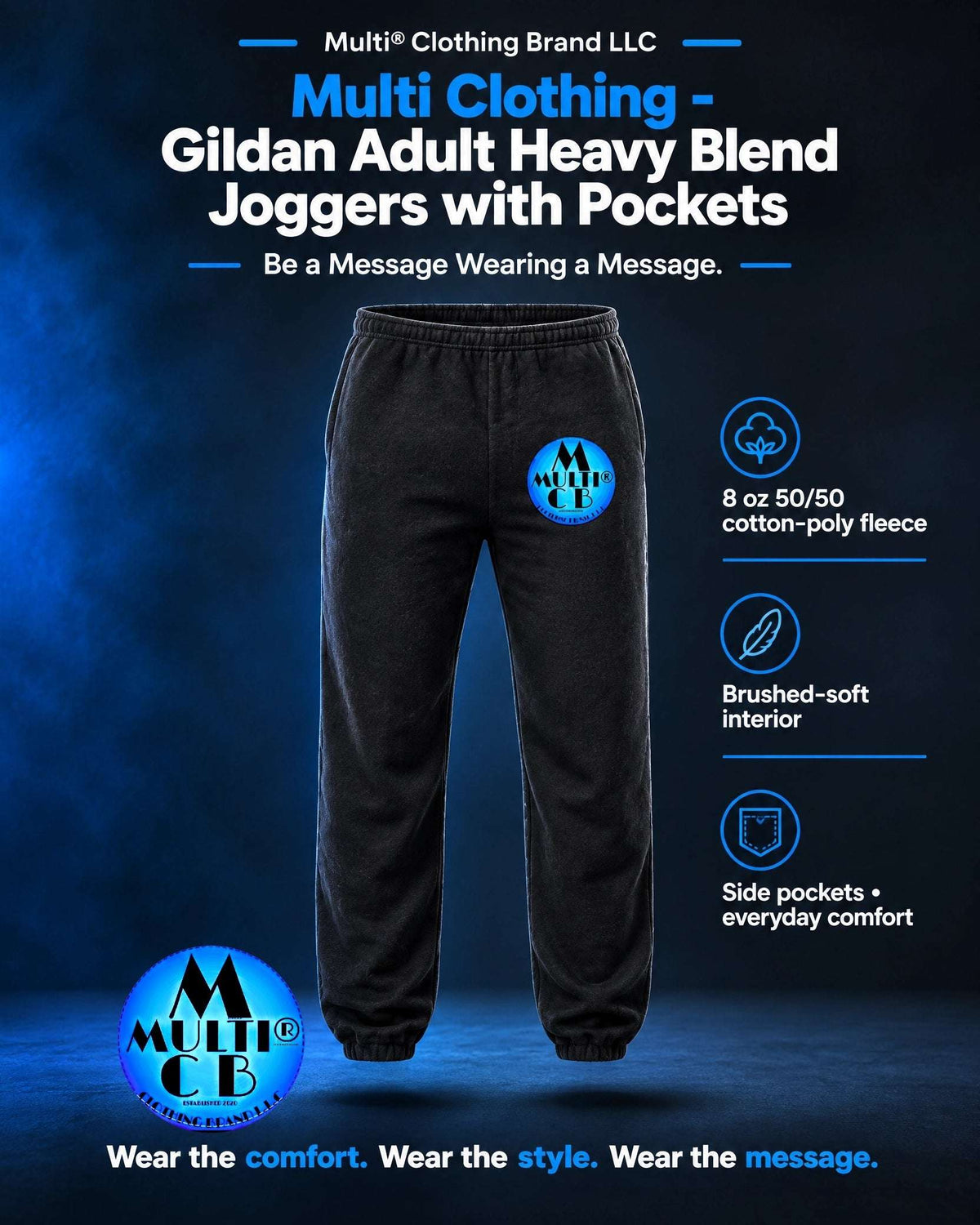 Marketing ad image Multi Clothing Joggers 