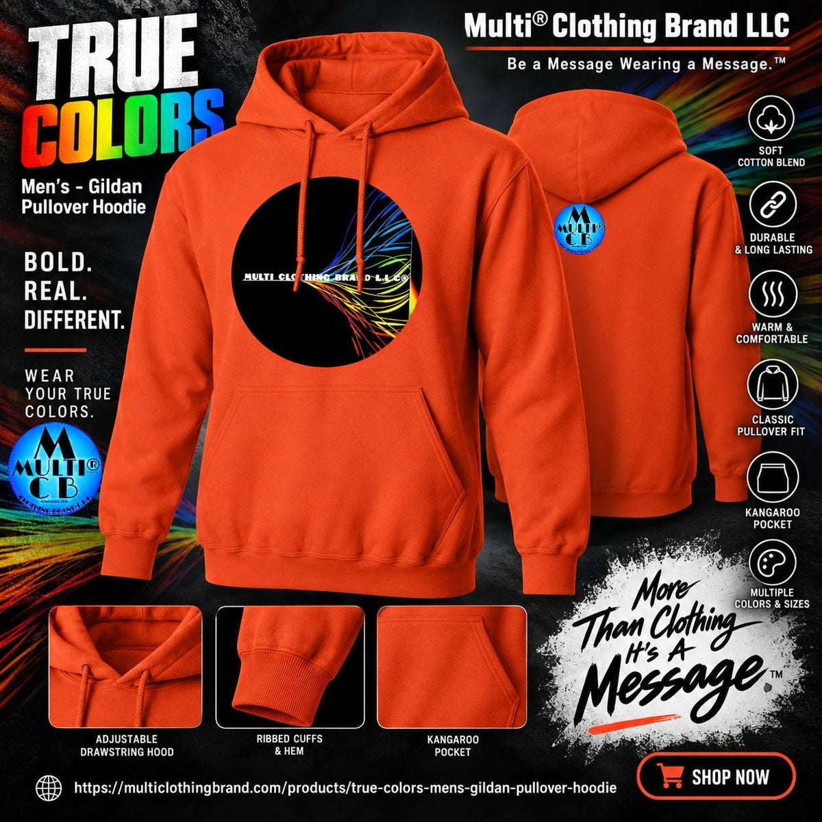 Marketing ad image True Colors  Hoodie 