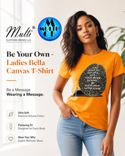 Bella + Canvas Ladies T-Shirt with motivational brain graphic