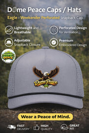 Eagle - Dome Peace Caps/Hats - 5-Panel Perforated Snapback Cap