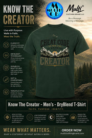 Gildan DryBlend men's T-shirt with motivational graphic and mountain design