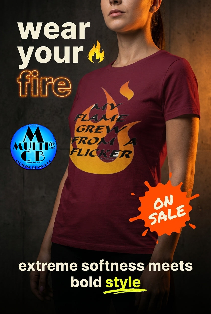 Flame From Flicker - Ladies' Boyfriend T-Shirt CustomCat