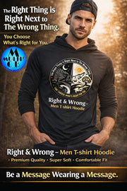 Right and Wrong - Sport-Tek Mens Competitor Hooded Tee - Comfort & Performance