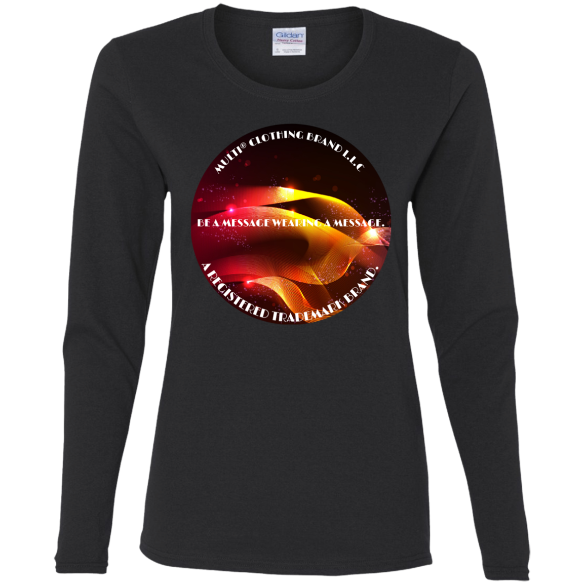 Multi Clothing Brand L.L.C - B.A.M.W.A.M - Abstract - Ladies' Cotton LS T-Shirt CustomCat