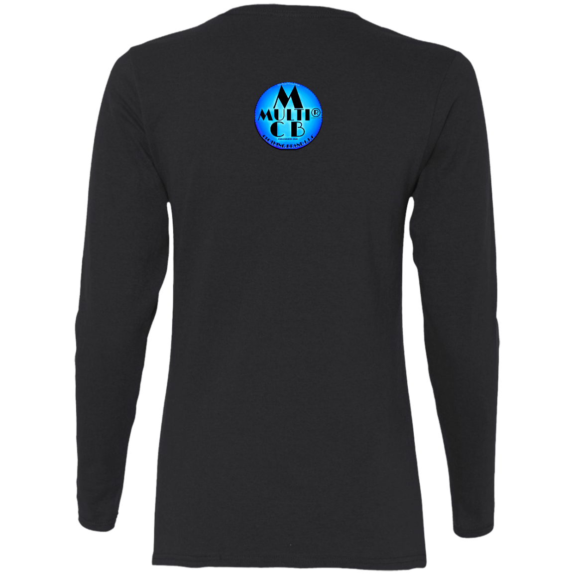 Multi Clothing Brand L.L.C - B.A.M.W.A.M - Abstract - Ladies' Cotton LS T-Shirt CustomCat