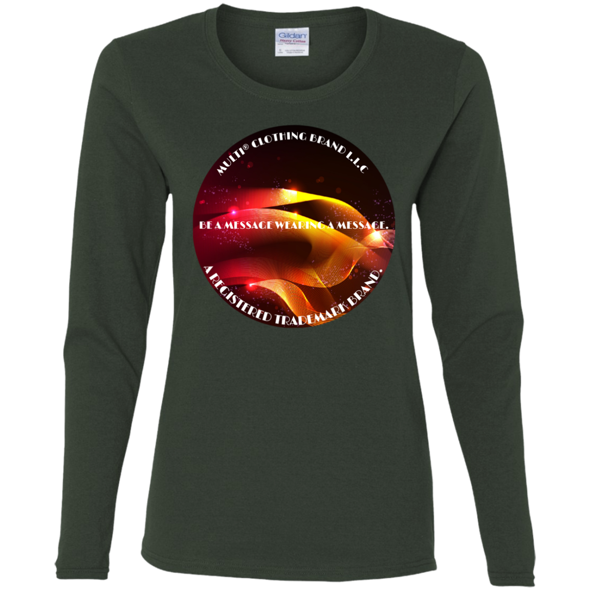 Multi Clothing Brand L.L.C - B.A.M.W.A.M - Abstract - Ladies' Cotton LS T-Shirt CustomCat