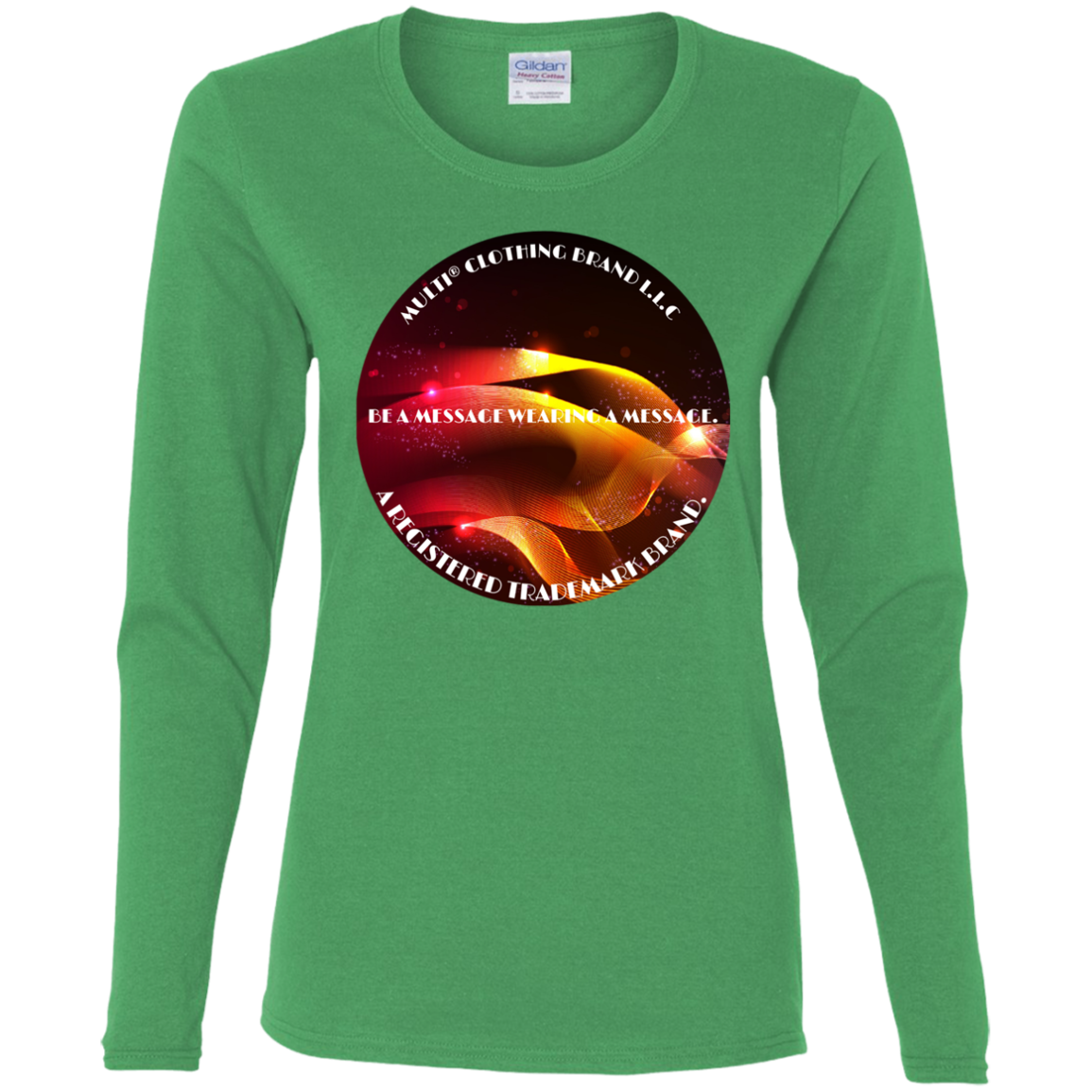 Multi Clothing Brand L.L.C - B.A.M.W.A.M - Abstract - Ladies' Cotton LS T-Shirt CustomCat