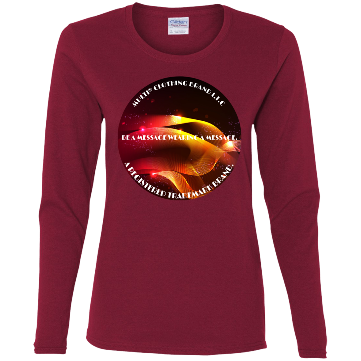 Multi Clothing Brand L.L.C - B.A.M.W.A.M - Abstract - Ladies' Cotton LS T-Shirt CustomCat