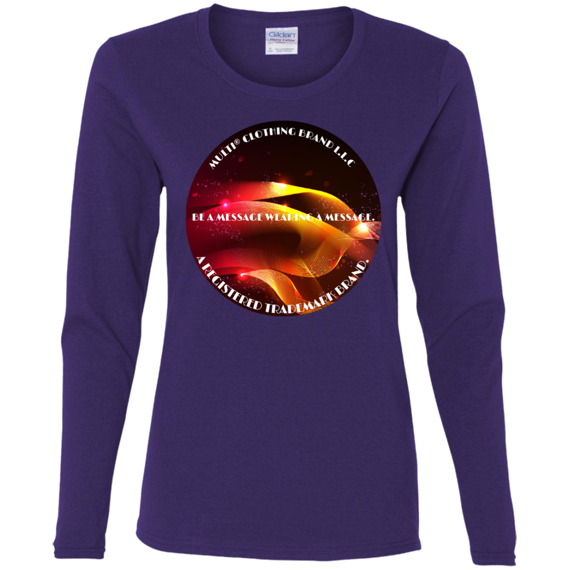 Multi Clothing Brand L.L.C - B.A.M.W.A.M - Abstract - Ladies' Cotton LS T-Shirt CustomCat