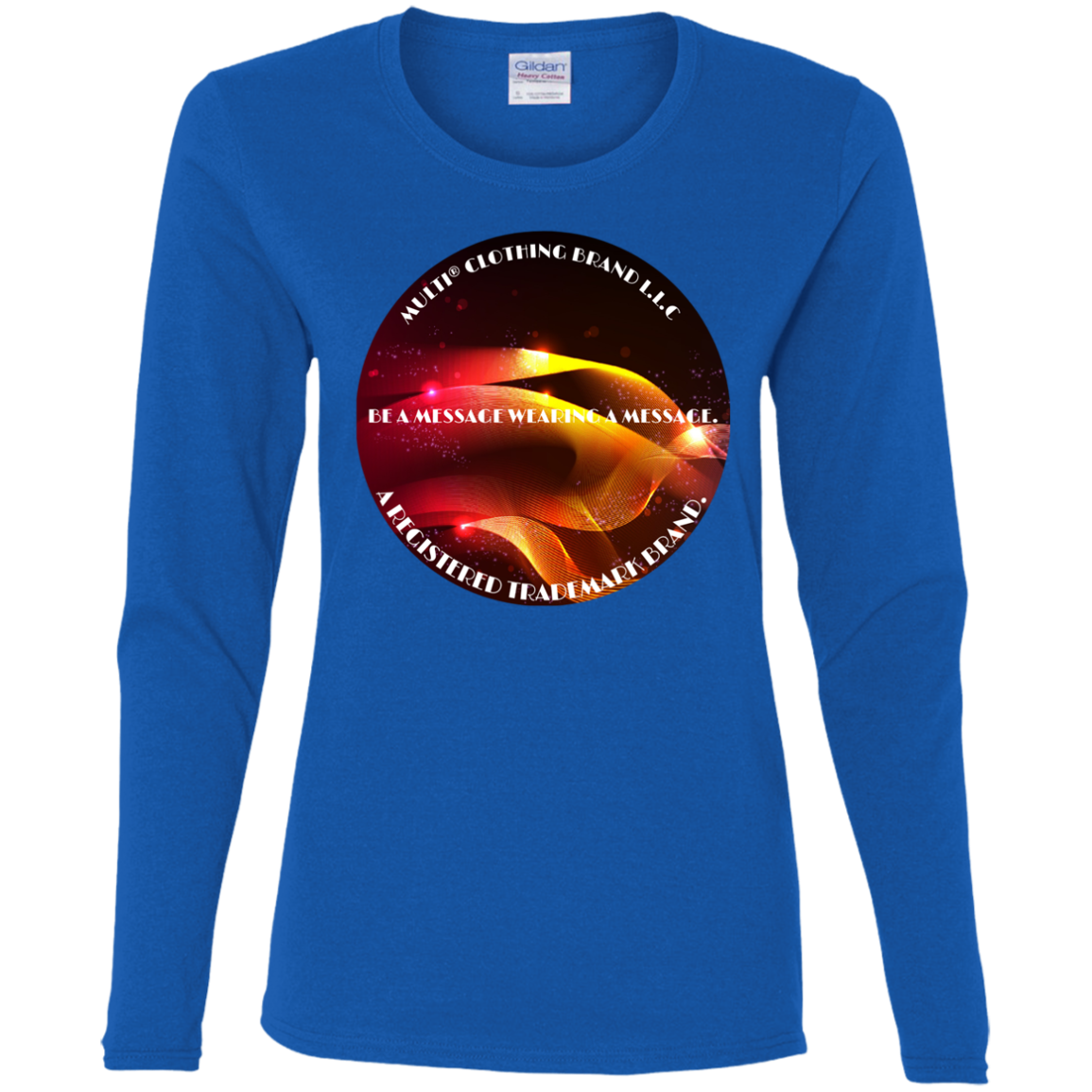 Multi Clothing Brand L.L.C - B.A.M.W.A.M - Abstract - Ladies' Cotton LS T-Shirt CustomCat