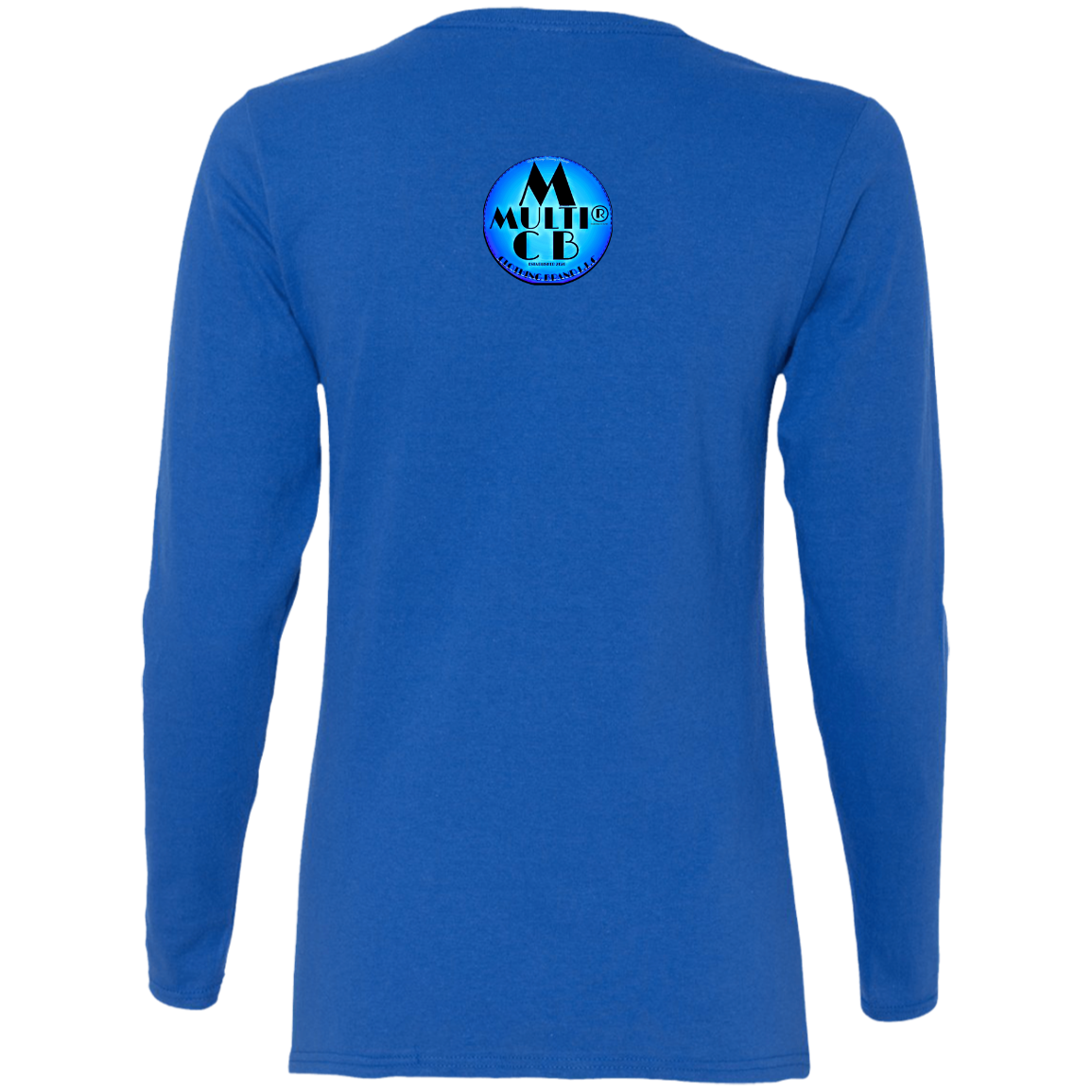 Multi Clothing Brand L.L.C - B.A.M.W.A.M - Abstract - Ladies' Cotton LS T-Shirt CustomCat