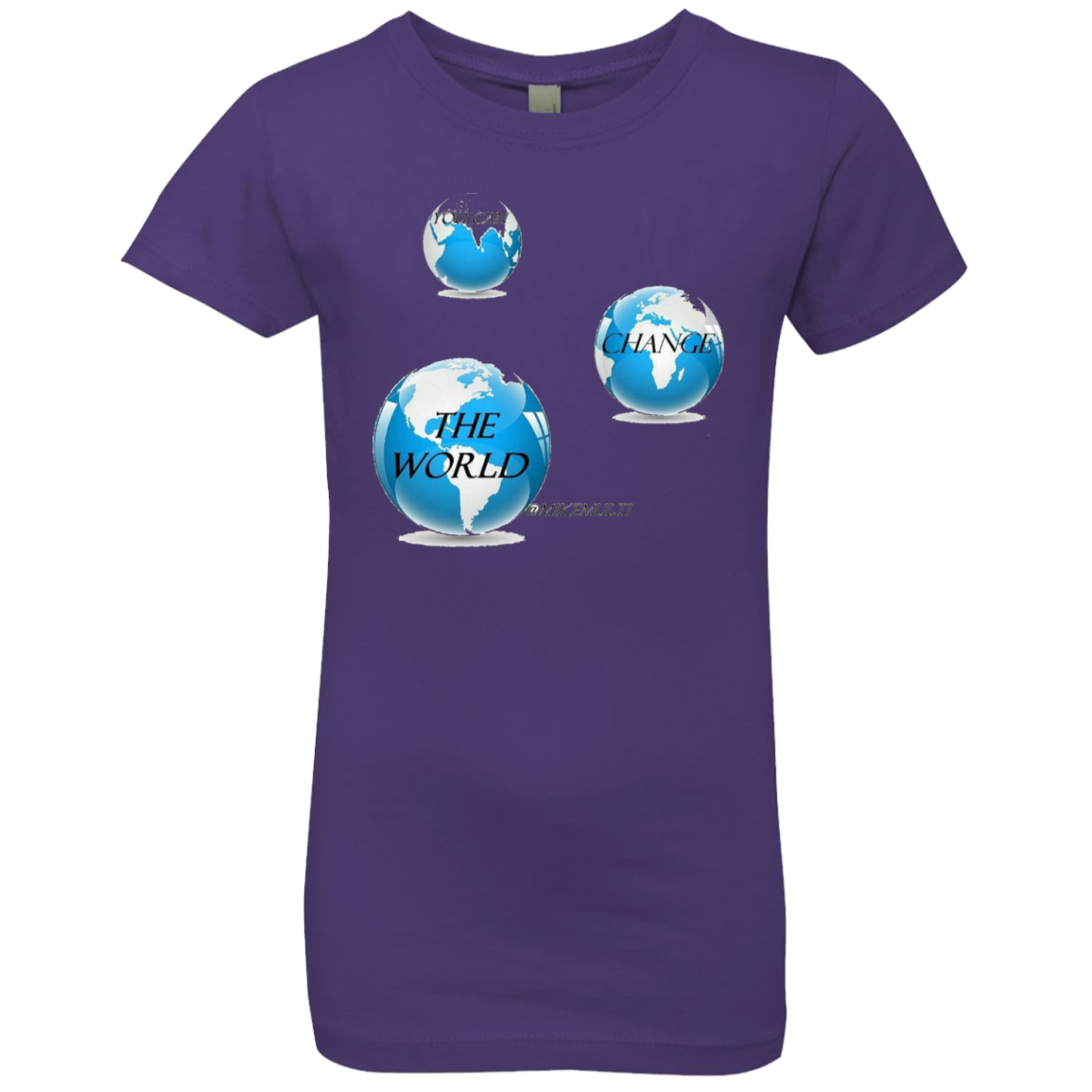  Change The World - Girls' Princess T-Shirt , Purple Rush