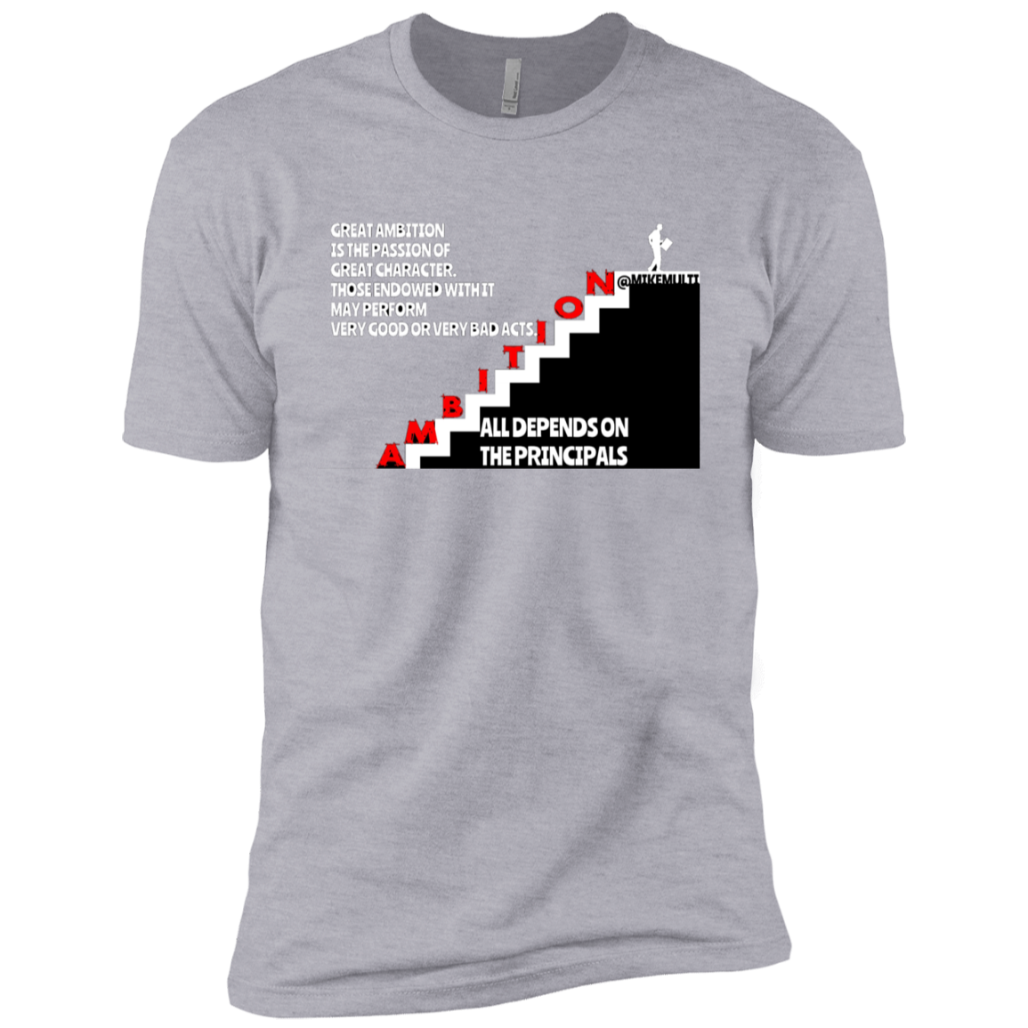 Ambition - Boys' Cotton T-Shirt CustomCat