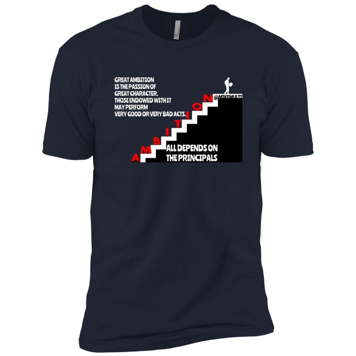 Ambition - Boys' Cotton T-Shirt CustomCat