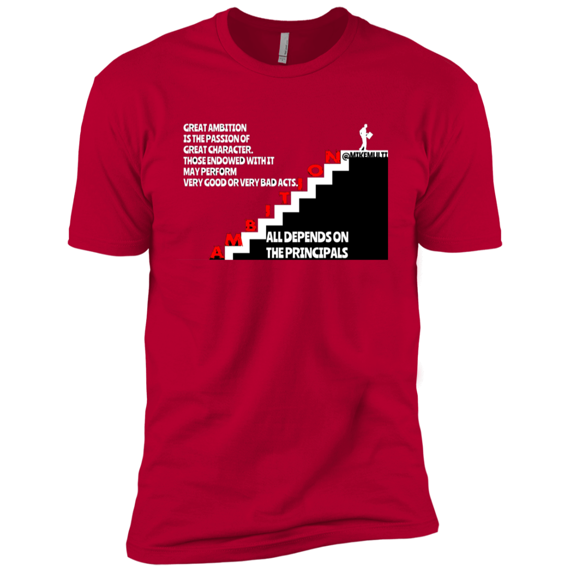 Ambition - Boys' Cotton T-Shirt CustomCat