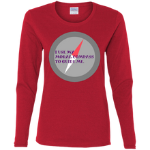 "Moral Compass" - G540L Ladies' Cotton LS T-Shirt
