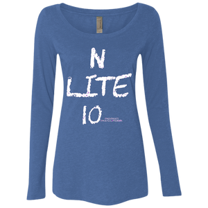 "N Lite Ten" - NL6731 Ladies' Triblend LS Scoop