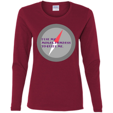 "Moral Compass" - G540L Ladies' Cotton LS T-Shirt