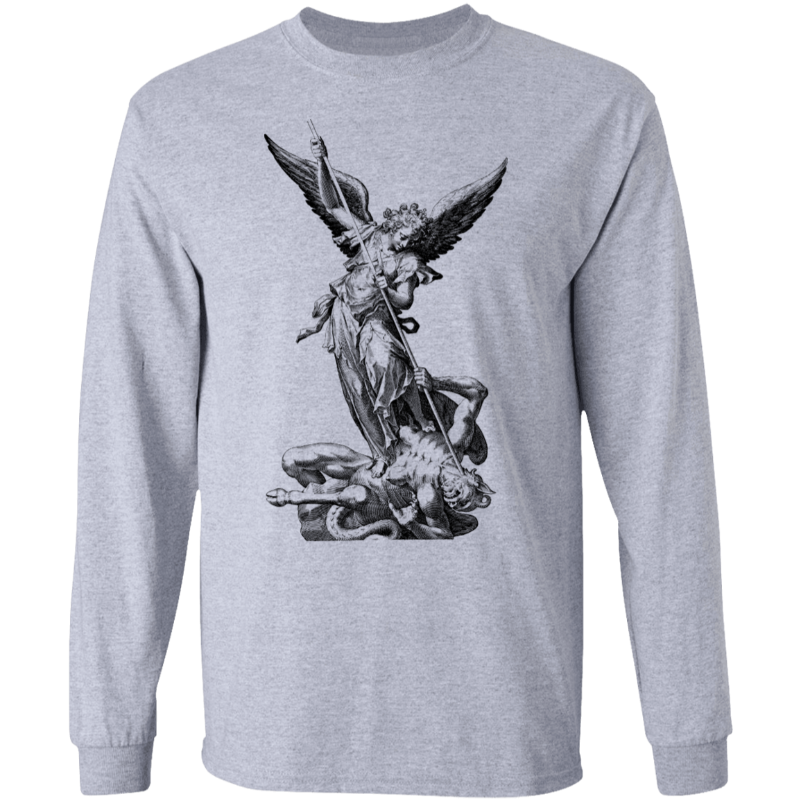 St. Michael - Men's LS Ultra Cotton T-Shirt CustomCat