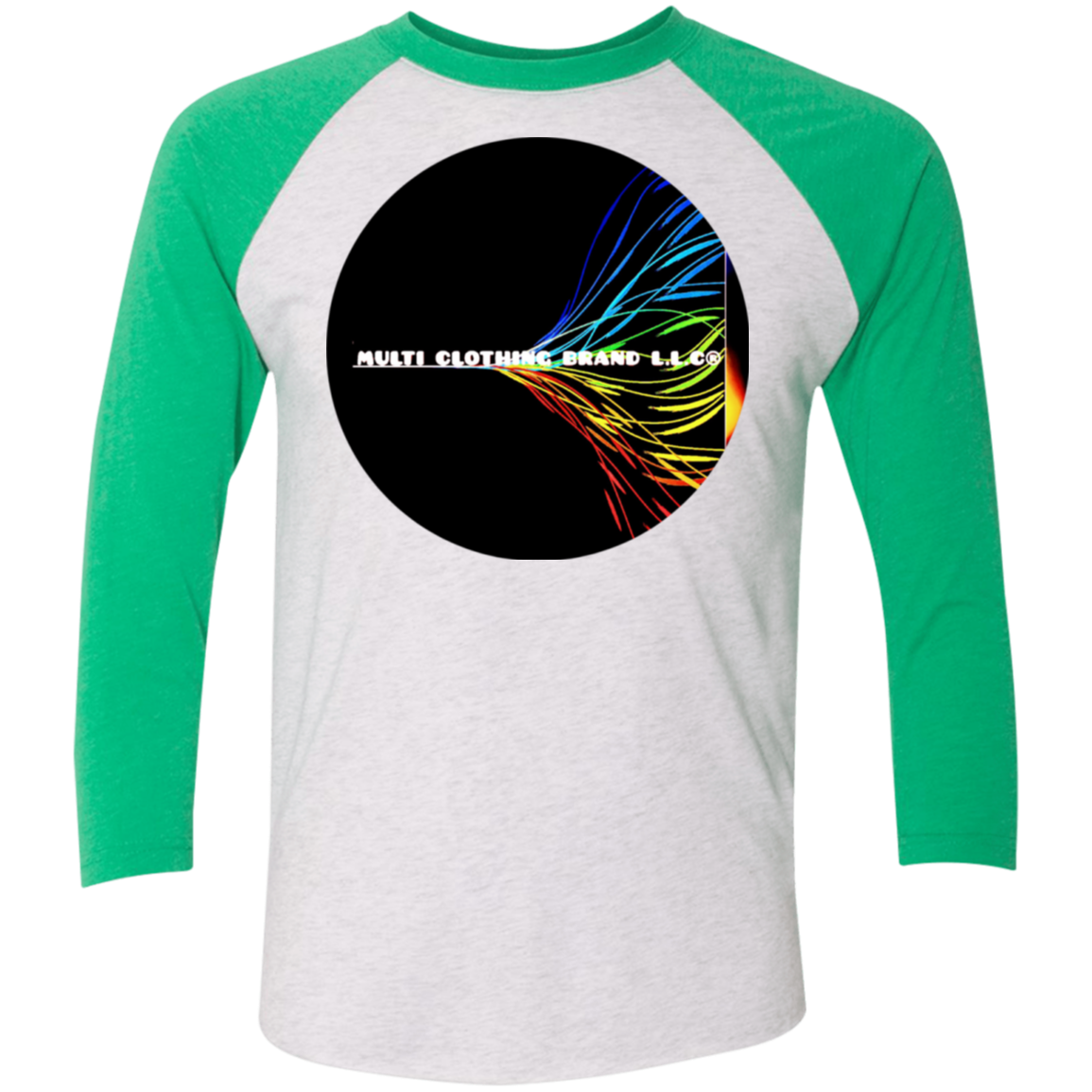 Multi Clothing Brand L.L.C - True Colors - Men's Tri-Blend 3/4 Sleeve Raglan T-Shirt CustomCat