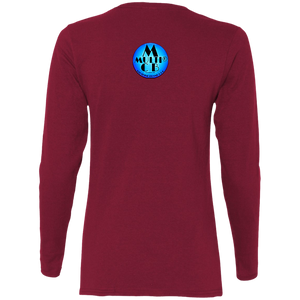 "Multi Clothing Brand L.L.C - B.A.M.W.A.M - Abstract" -G540L Ladies' Cotton LS T-Shirt