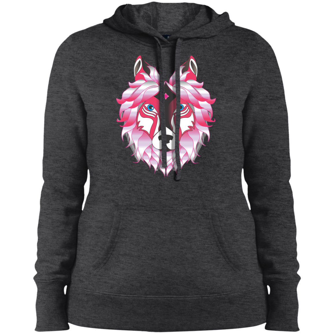 Woman Wolf - Ladies' Pullover Hooded Sweatshirt CustomCat