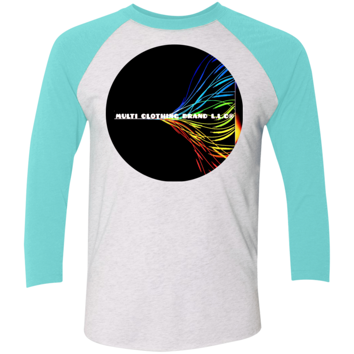Multi Clothing Brand L.L.C - True Colors - Men's Tri-Blend 3/4 Sleeve Raglan T-Shirt CustomCat