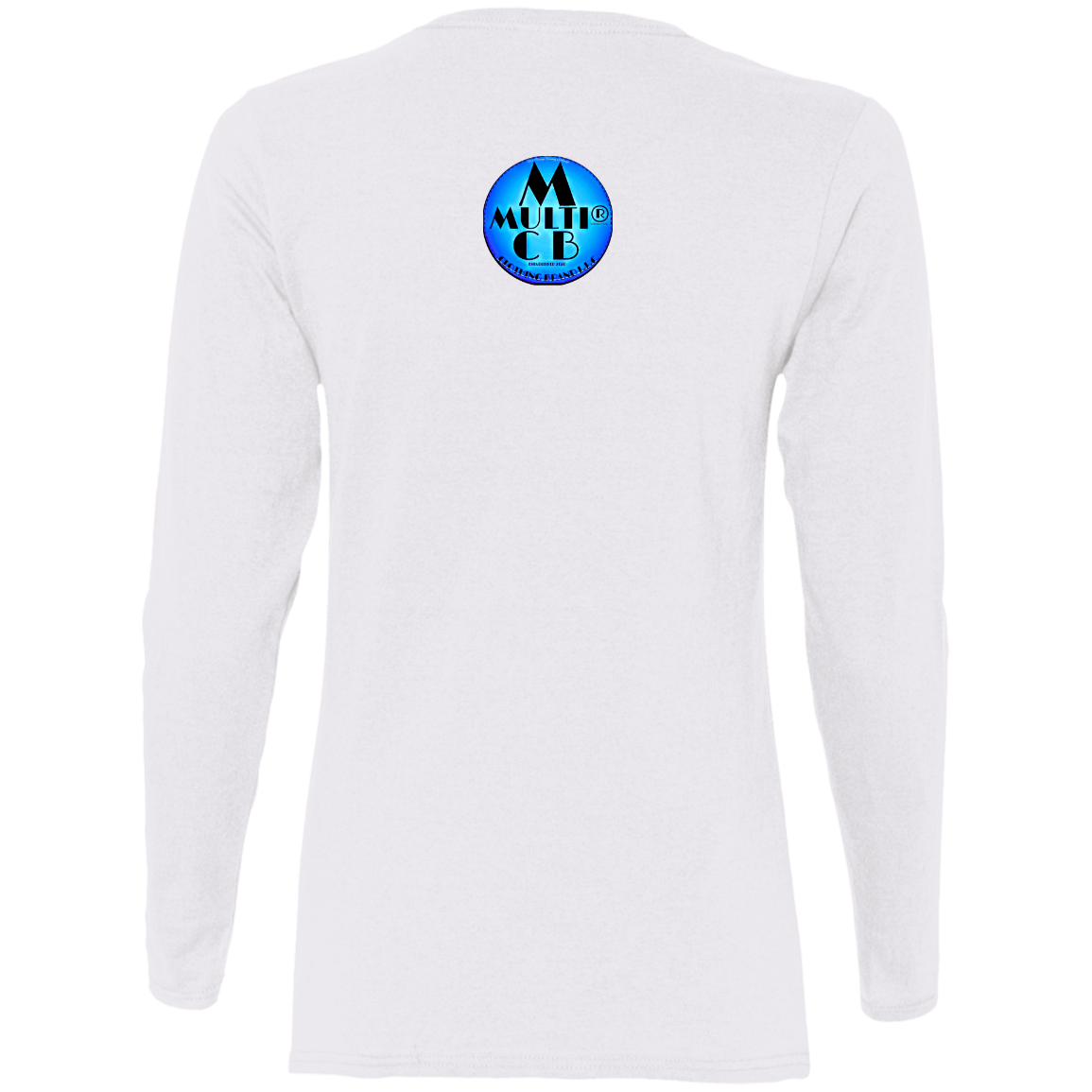 Multi Clothing Brand L.L.C - B.A.M.W.A.M - Abstract - Ladies' Cotton LS T-Shirt CustomCat