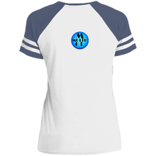"Woman Wolf" - DM476 Ladies' Game V-Neck T-Shirt
