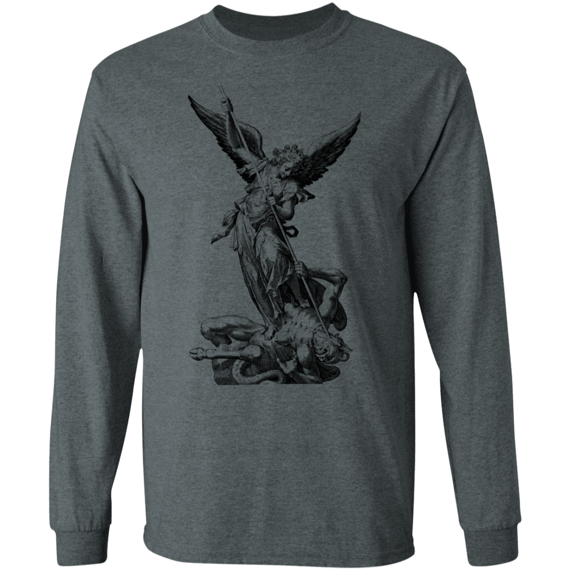 St. Michael - Men's LS Ultra Cotton T-Shirt CustomCat