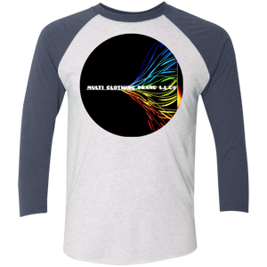 "Multi Clothing Brand L.L.C - True Colors" - Men's NL6051 Tri-Blend 3/4 Sleeve Raglan T-Shirt
