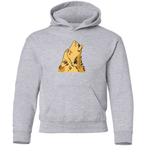 "Wolf Howling" - G185B Youth Pullover Hoodie