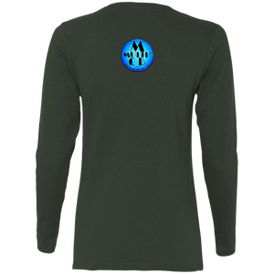 "Multi Clothing Brand L.L.C - B.A.M.W.A.M - Abstract" -G540L Ladies' Cotton LS T-Shirt