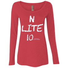 "N Lite Ten" - NL6731 Ladies' Triblend LS Scoop