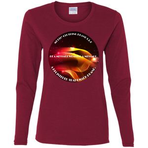 "Multi Clothing Brand L.L.C - B.A.M.W.A.M - Abstract" -G540L Ladies' Cotton LS T-Shirt