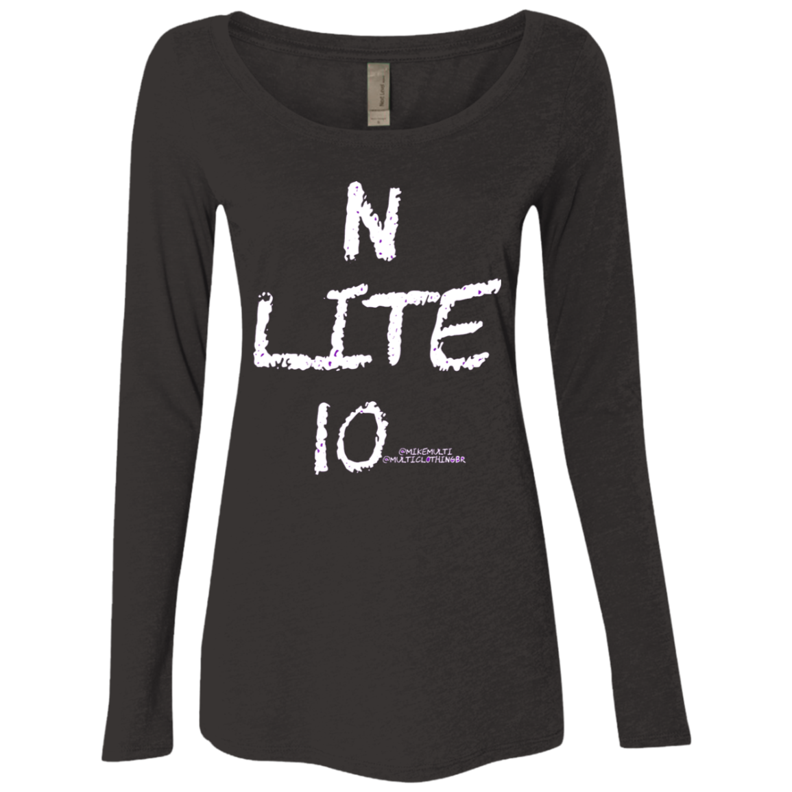 N Lite Ten - Ladies' Triblend LS Scoop CustomCat