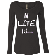 N Lite Ten - Ladies' Triblend LS Scoop CustomCat