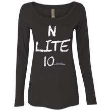 "N Lite Ten" - NL6731 Ladies' Triblend LS Scoop