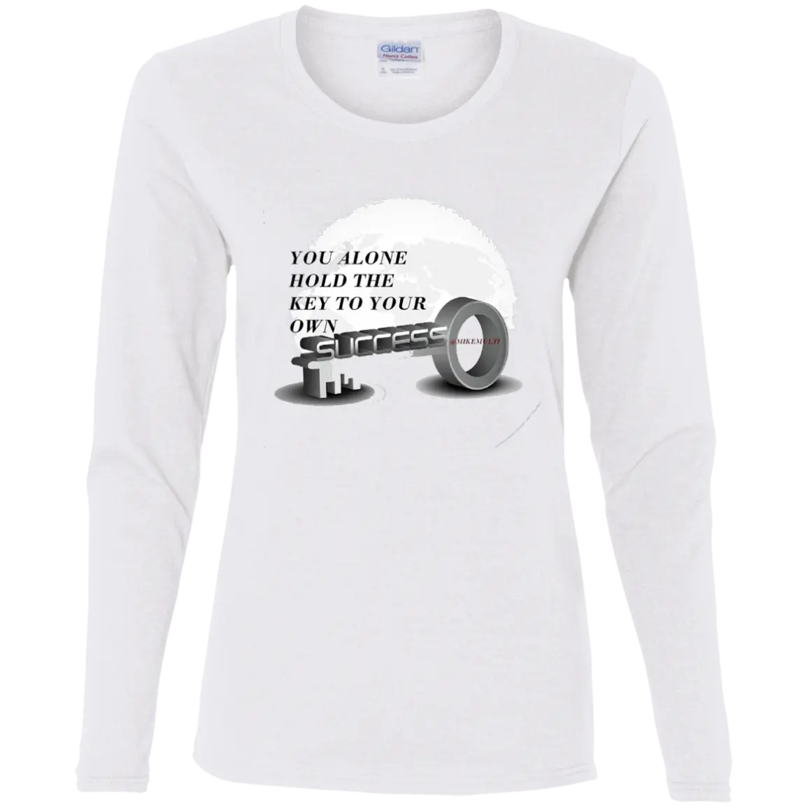 Key To Success Ladies LS TShirt CustomCat