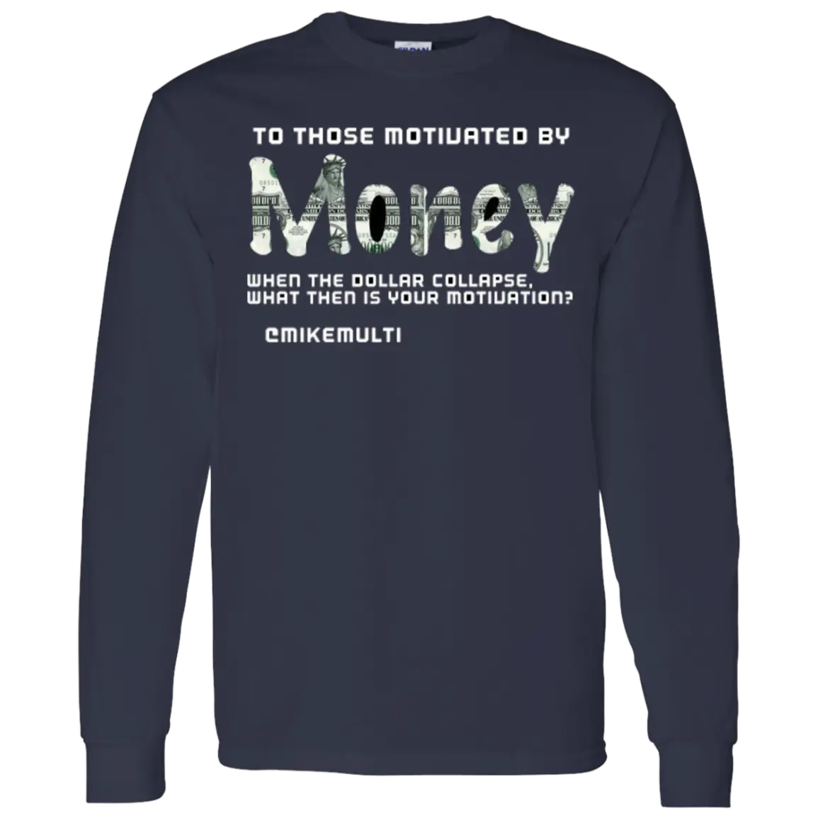 Money - Men's LS Vintage T-Shirt CustomCat