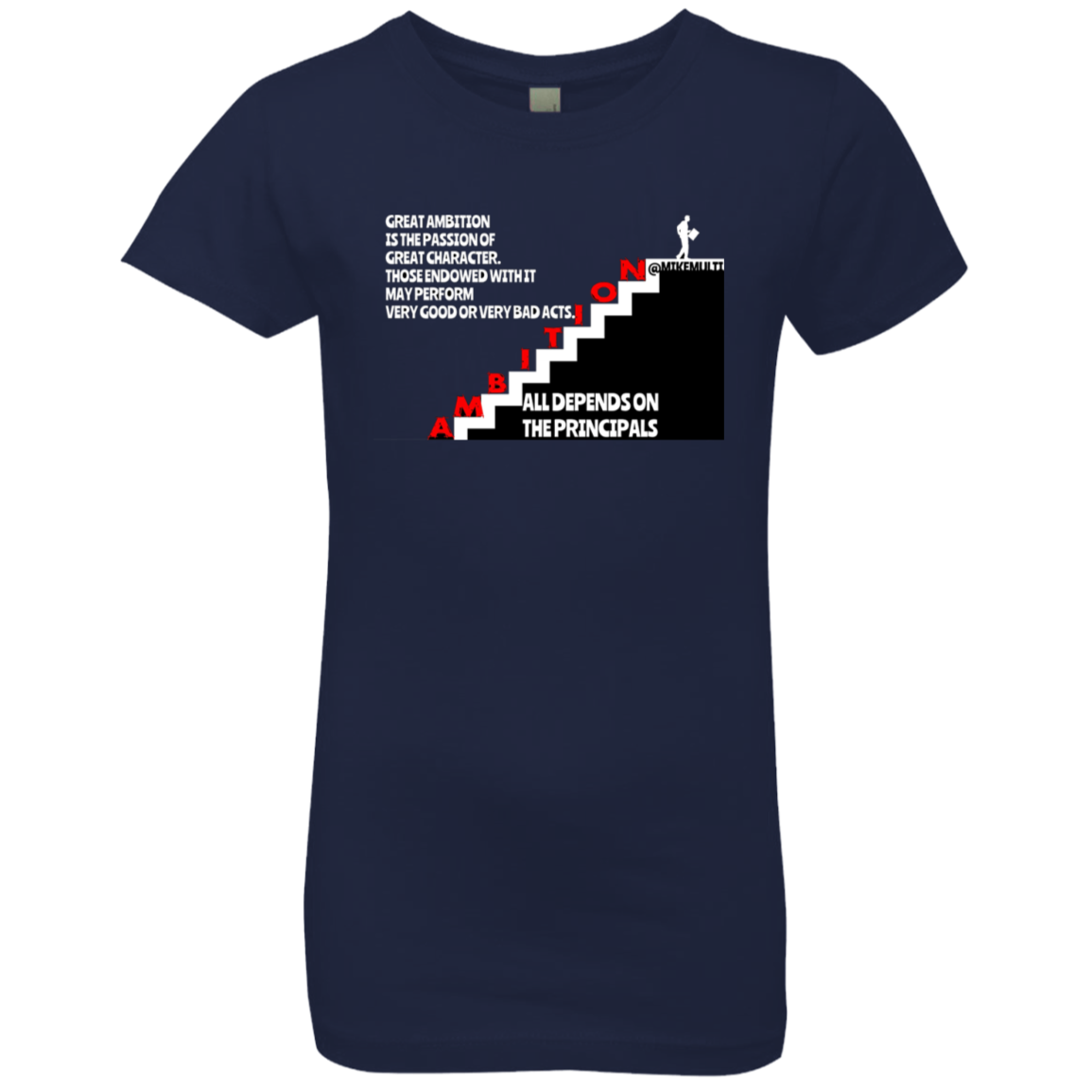 Ambition - Girls' Princess T-Shirt CustomCat