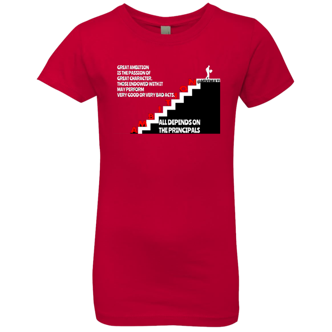 Ambition - Girls' Princess T-Shirt CustomCat