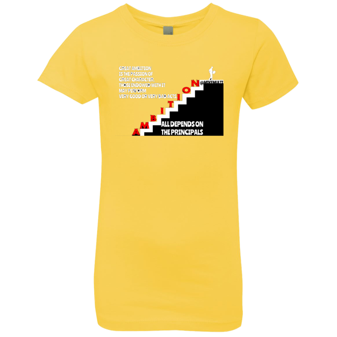 Ambition - Girls' Princess T-Shirt CustomCat