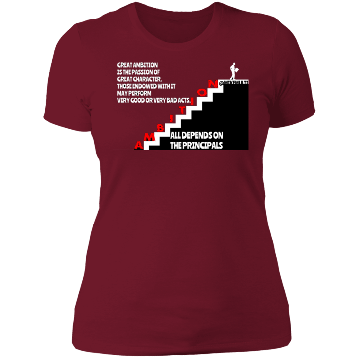 Ambition - Ladies' Boyfriend T-Shirt CustomCat